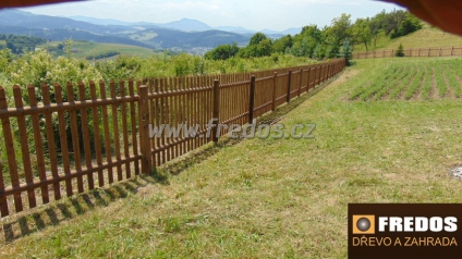 Dřevěný plot, typ I.